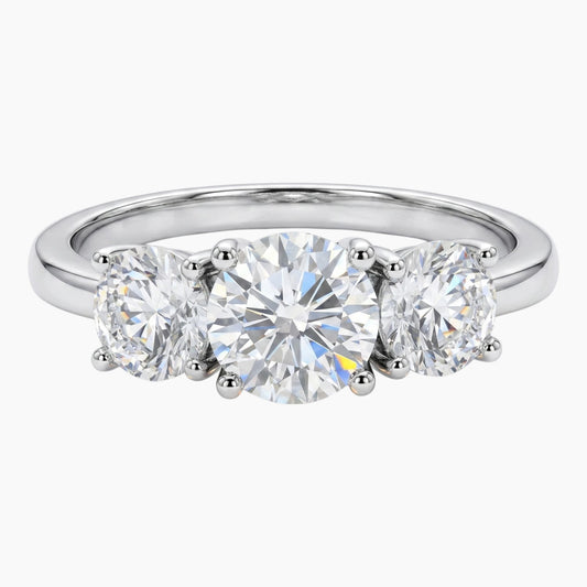 Celestial Glow Moissanite 3-Stone Ring