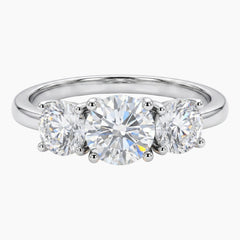 Celestial Glow Moissanite 3-Stone Ring