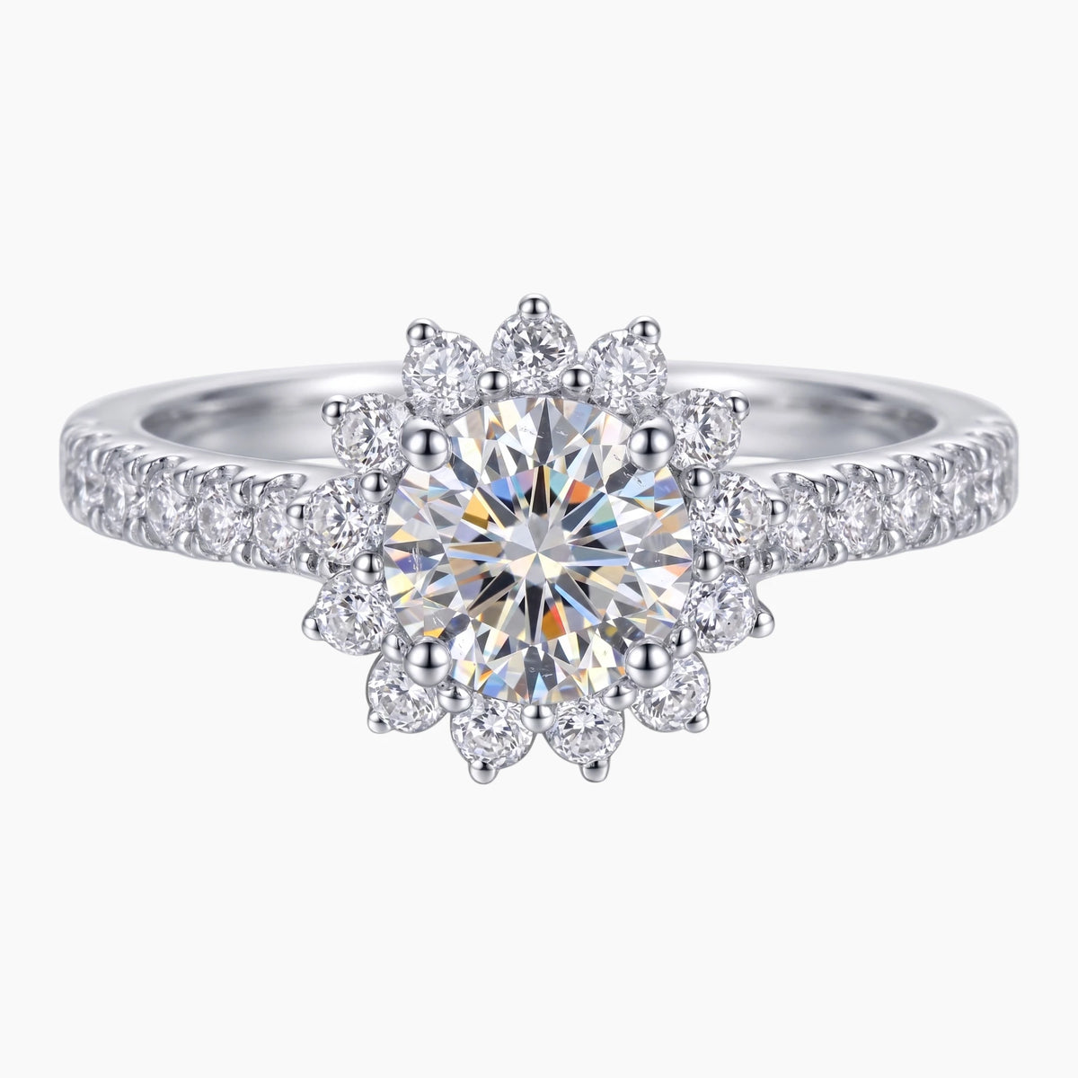 Halo-Style Moissanite Ring