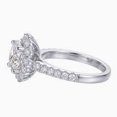 Halo-Style Moissanite Ring