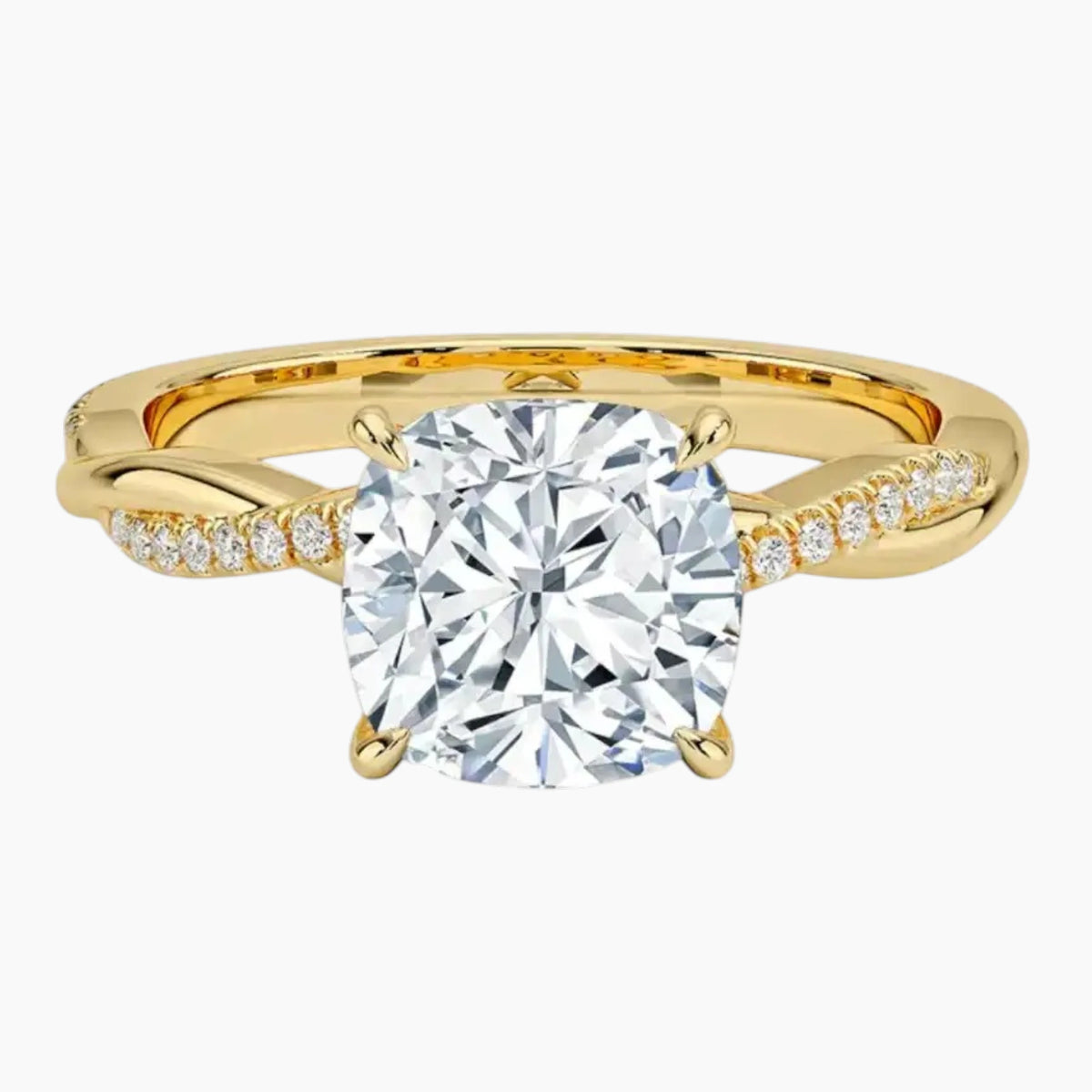 Eternal Vine Cushion Moissanite Ring