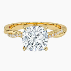 Eternal Vine Cushion Moissanite Ring