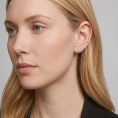 Clovélisse Four-Leaf Clover Moissanite Stud Earrings
