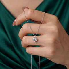 Timeless Brilliance Classic 4-Prong Solitaire Moissanite Necklace