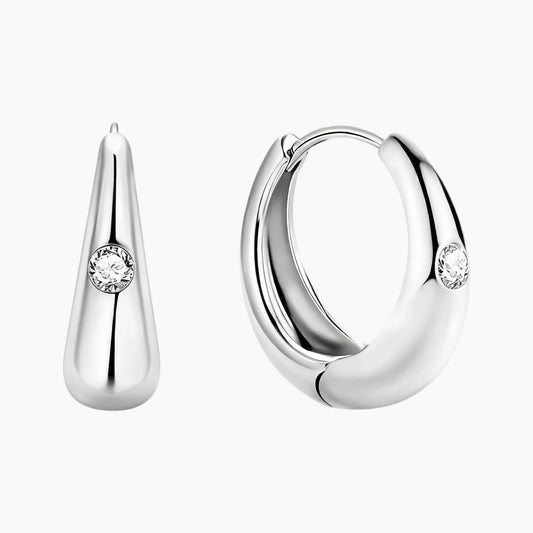 Ring Buckle Moissanite Stud Earrings