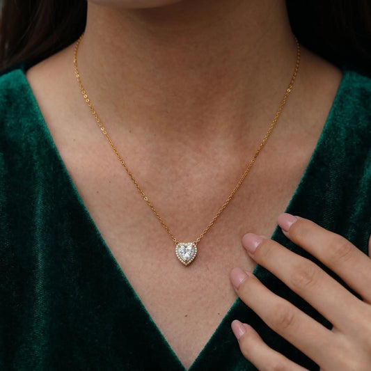 Lumina Radiant Heart Moissanite Pendant Necklace