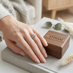Crown-shaped Moissanite Ring