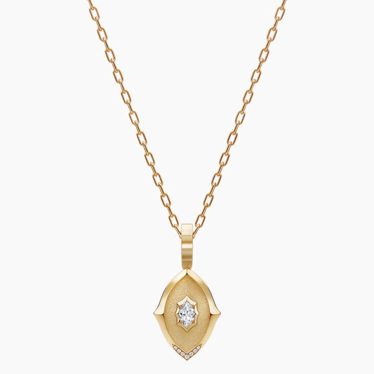 Aurelia Geometric Marquise Cut Moissanite Pendant Necklace