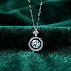 Star Orbit Dancing Moissanite Necklace