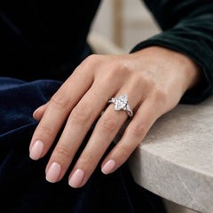 Elarienne Sculpted Vine Marquise Moissanite Ring