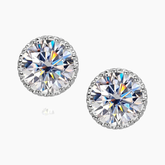 Designer Moissanite Stud Earrings