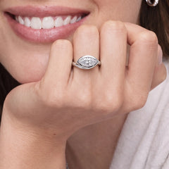 Évrelle 2 Carat Marquise Chunky Sculptural Moissanite Ring