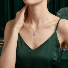 Star Orbit Dancing Moissanite Necklace