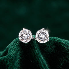 Four-prong Moissanite Stud Earrings