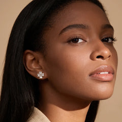 Flowers Moissanite Stud Earrings