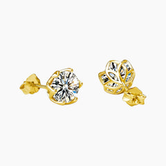 Six-Prong Moissanite Stud Earrings