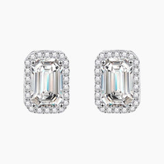Square Moissanite Stud Earrings