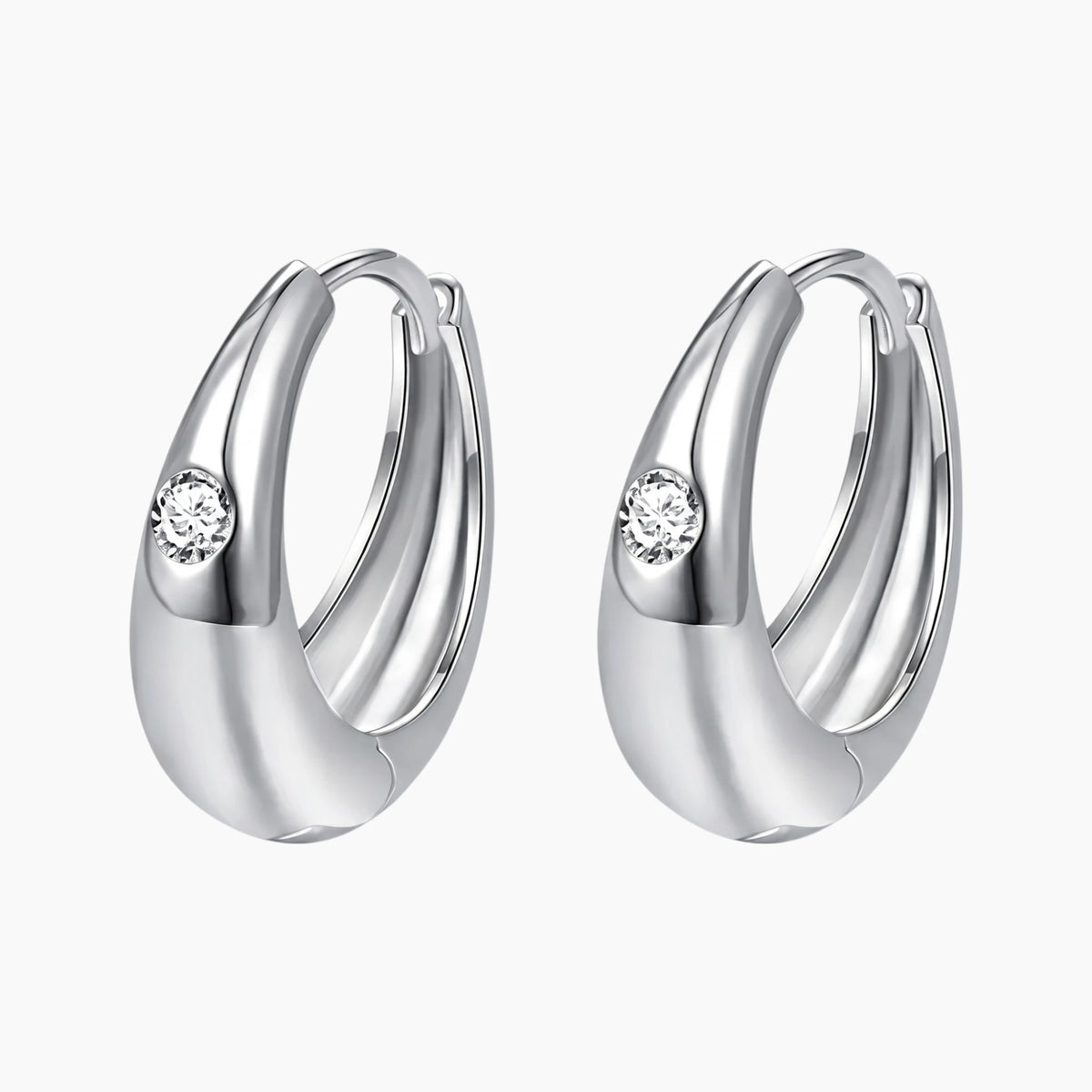 Ring Buckle Moissanite Stud Earrings