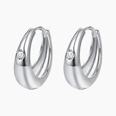 Ring Buckle Moissanite Stud Earrings