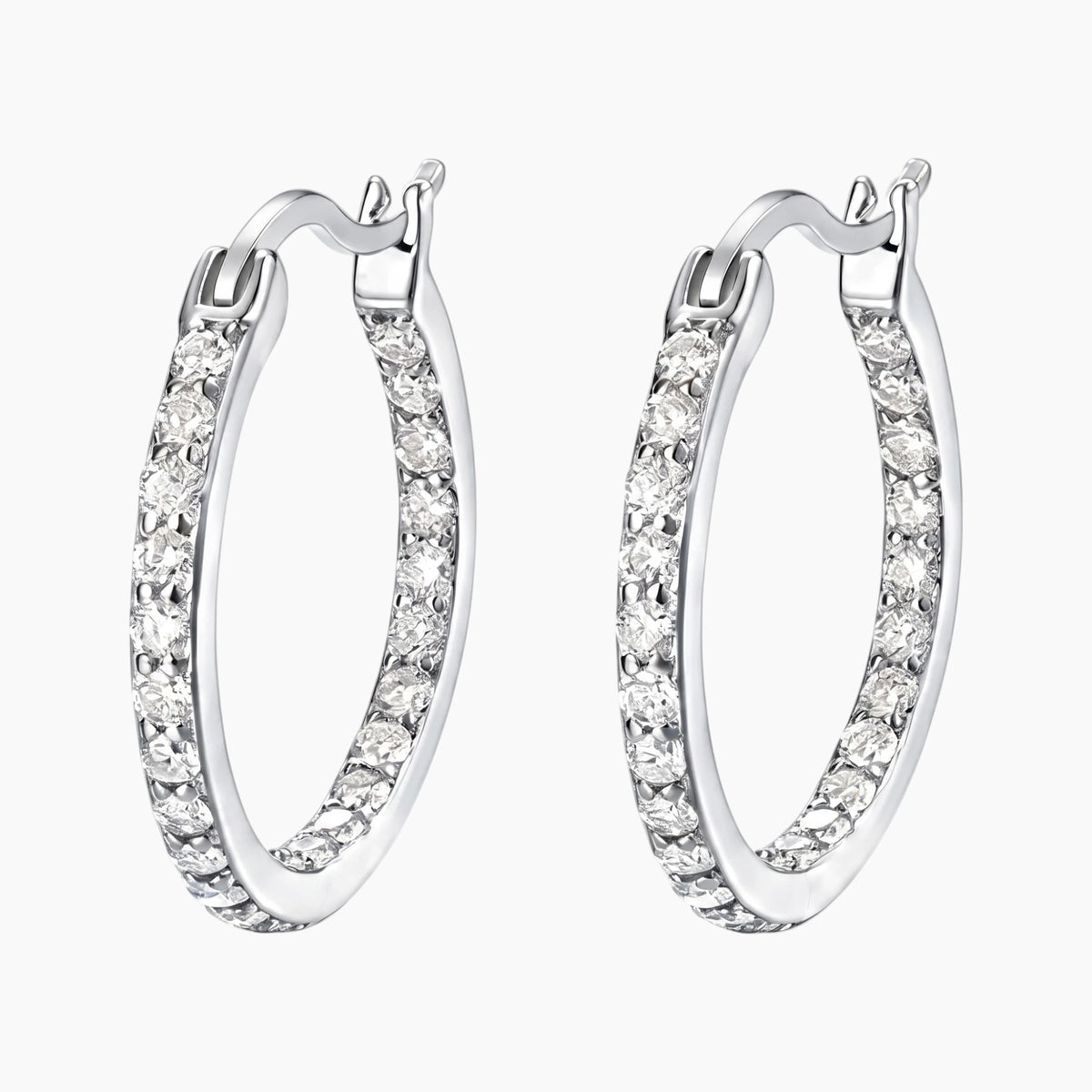 Circle Moissanite Stud Earrings