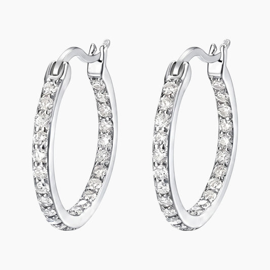 Circle Moissanite Stud Earrings