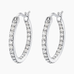 Circle Moissanite Stud Earrings