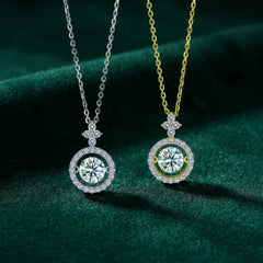 Star Orbit Dancing Moissanite Necklace