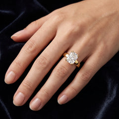 Veyra 3 Carat Radiant Double-Claw Wide Band Moissanite Ring