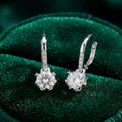 Elegant Snowflake Moissanite Earrings