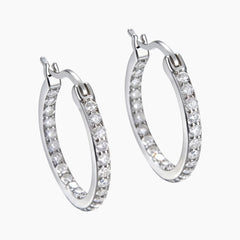 Circle Moissanite Stud Earrings