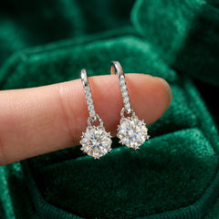Elegant Snowflake Moissanite Earrings