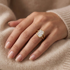 Tressa 4 Carat Radiant Moissanite Twisted Rope Ring