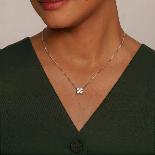 Four-leaf Clover Moissanite Necklace