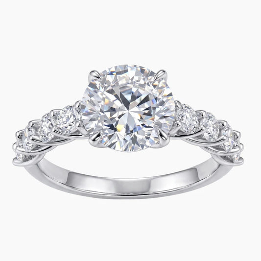 Round Heart True Love Moissanite Ring