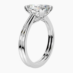 Éclat Lumière 2 Carat Radiant Cut Double Shank Moissanite Ring