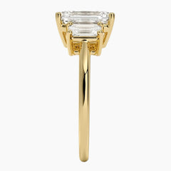 Luxe Rhiannon Three Stone Moissanite Ring
