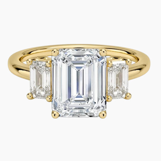 Luxe Rhiannon Three Stone Moissanite Ring