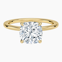Kissenschliff Verdeckter Halo Moissanitring