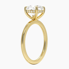 Signature Oval Engagement Halo Moissanite Ring