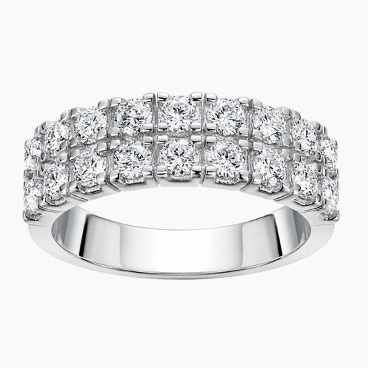 Tennis Half-circle Moissanite Ring