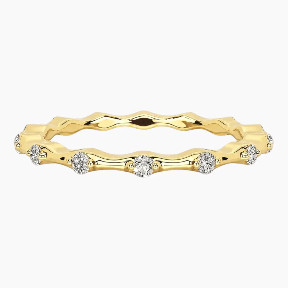 Scalloped Moissanite Station Band
