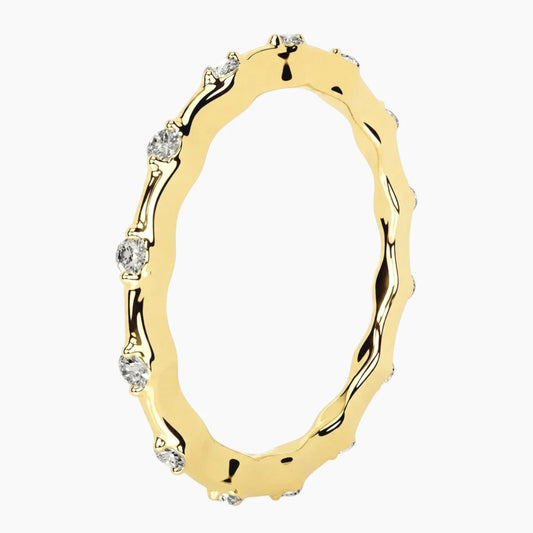 Scalloped Moissanite Station Band
