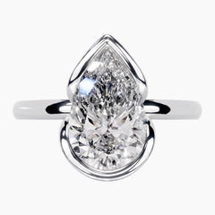 Gourd-shaped Pear Moissanite Ring