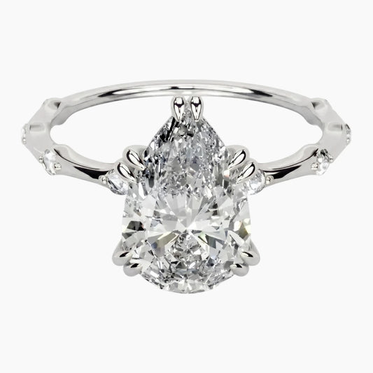 Wilma Pear Cut Moissanite Ring