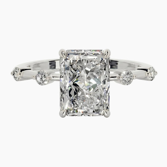 Wilma Radiant Cut Moissanite Ring