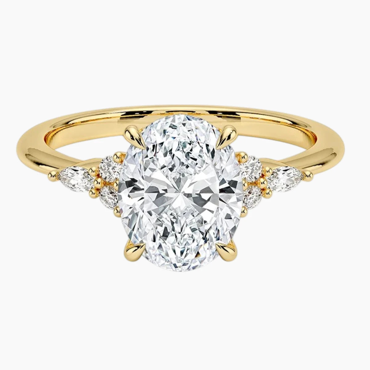 Vintage Meadow Oval Moissanite Ring