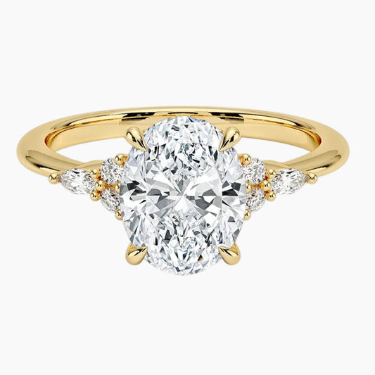 Vintage Meadow Oval Moissanite Ring