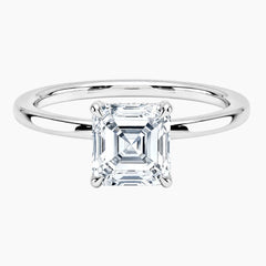 Secret Halo  Asscher Moissanite Ring