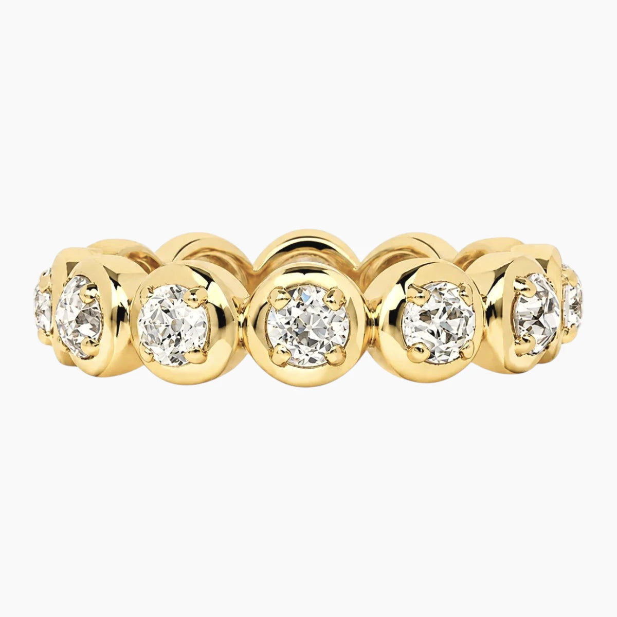 Luna Bezel Moissanite Eternity Ring