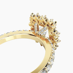 Celestial Grace 2CT Princess Cut Hidden Halo Moissanite Engagement Ring